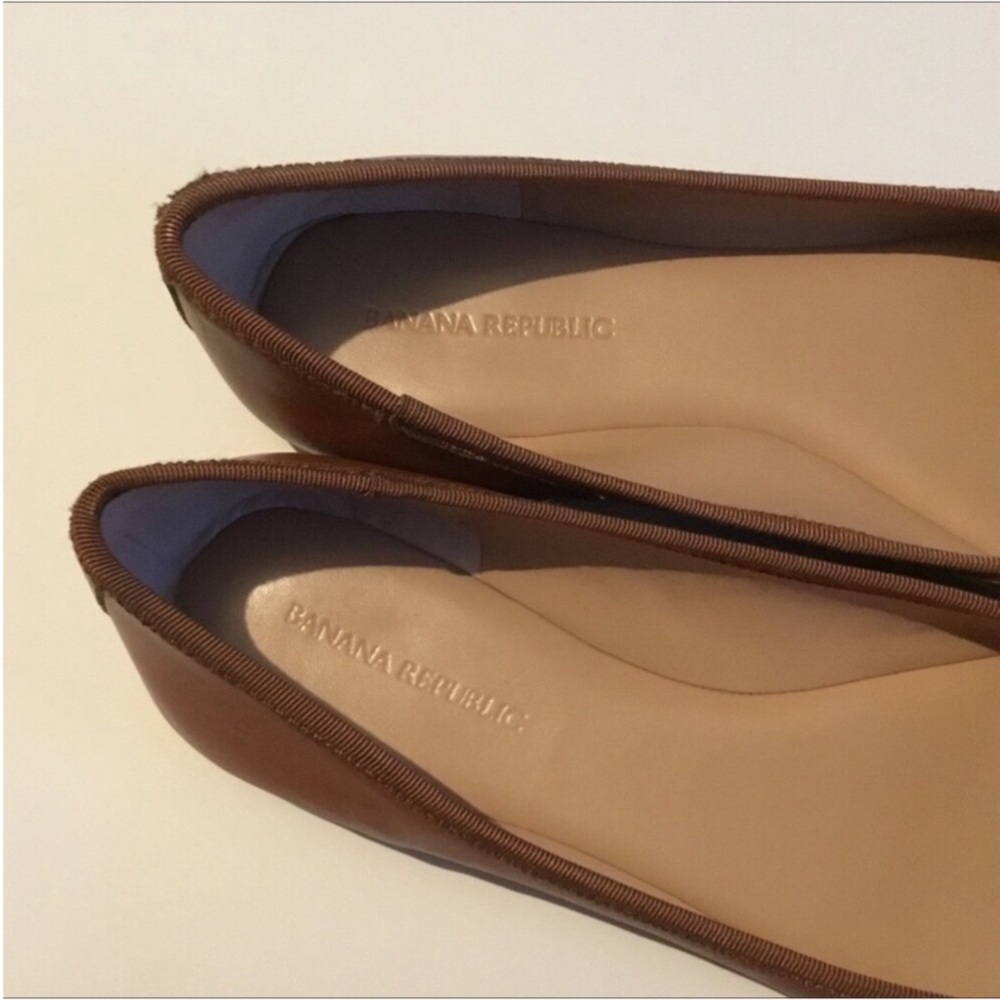 BANANA REPUBLIC FLAT SLIP ON UPPER LEATHER BOW DETAIL SIZE 10-B - Picture 7 of 13